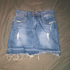 Mini blue jean skirt